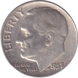 1957 DIME USA - WORLD COINS - Cambridgeshire Coins