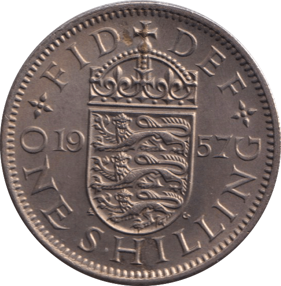1957 ENGLISH SHILLING ( UNC ) - SHILLING - Cambridgeshire Coins