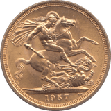1957 GOLD SOVEREIGN ( UNC ) 2 - Sovereign - Cambridgeshire Coins