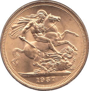 1957 GOLD SOVEREIGN ( UNC ) - SOVEREIGN - Cambridgeshire Coins