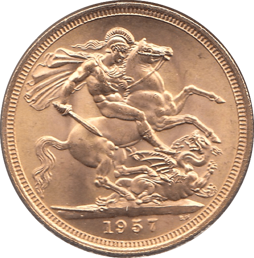 1957 GOLD SOVEREIGN ( UNC ) - SOVEREIGN - Cambridgeshire Coins