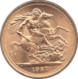 1957 GOLD SOVEREIGN ( UNC ) - SOVEREIGN - Cambridgeshire Coins
