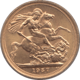 1957 GOLD SOVEREIGN ( UNC ) - Sovereign - Cambridgeshire Coins