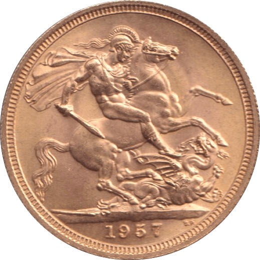 1957 GOLD SOVEREIGN ( UNC ) - SOVEREIGN - Cambridgeshire Coins