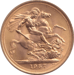 1957 GOLD SOVEREIGN ( UNC ) - SOVEREIGN - Cambridgeshire Coins