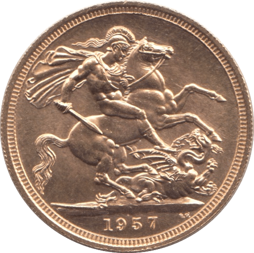 1957 GOLD SOVEREIGN ( UNC ) - Sovereign - Cambridgeshire Coins
