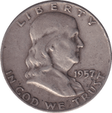 1957 HALF DOLLAR USA - WORLD COINS - Cambridgeshire Coins
