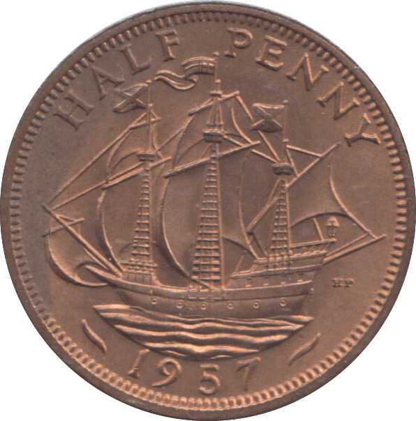 1957 HALF PENNY ( UNC ) - HALFPENNY - Cambridgeshire Coins