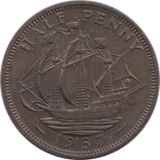 1957 HALFPENNY ( UNC ) - Halfpenny - Cambridgeshire Coins