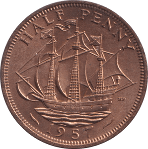 1957 HALFPENNY ( UNC ) - HALFPENNY - Cambridgeshire Coins