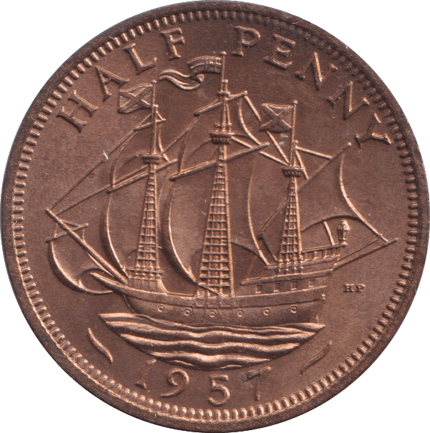 1957 HALFPENNY ( UNC ) - HALFPENNY - Cambridgeshire Coins