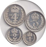 1957 MAUNDY SET ST ALBANS CATHEDRAL ELIZABETH II - Maundy Set - Cambridgeshire Coins