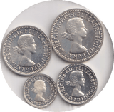 1957 MAUNDY SET ST ALBANS CATHEDRAL ELIZABETH II - Maundy Set - Cambridgeshire Coins