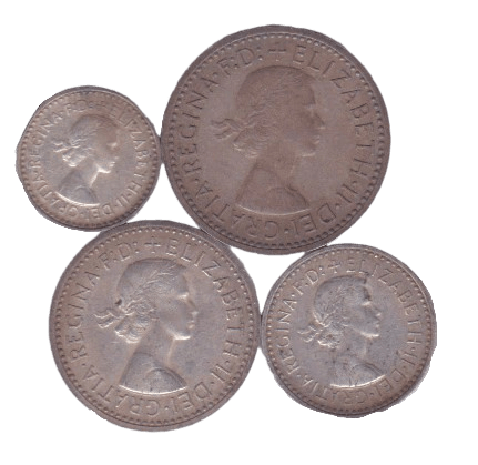 1957 MAUNDY SET ( UNC ) A - Maundy Set - Cambridgeshire Coins