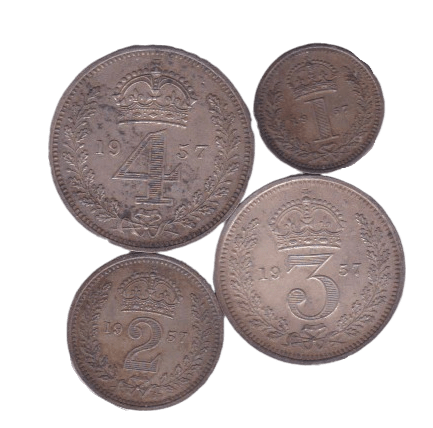 1957 MAUNDY SET (UNC ) C - Maundy Set - Cambridgeshire Coins