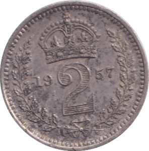 1957 MAUNDY TWO PENCE ( AUNC ) - MAUNDY TWOPENCE - Cambridgeshire Coins