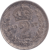 1957 MAUNDY TWO PENCE ( AUNC ) - MAUNDY TWOPENCE - Cambridgeshire Coins