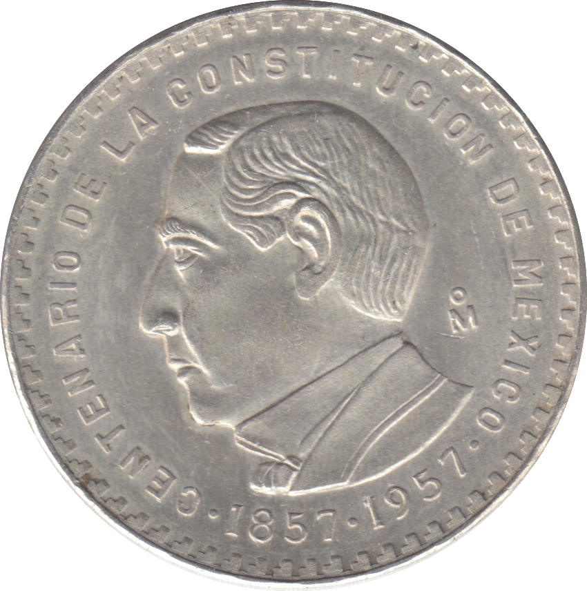 1957 MEXICO 5 PESOS - WORLD COINS - Cambridgeshire Coins
