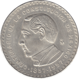 1957 MEXICO 5 PESOS - WORLD COINS - Cambridgeshire Coins