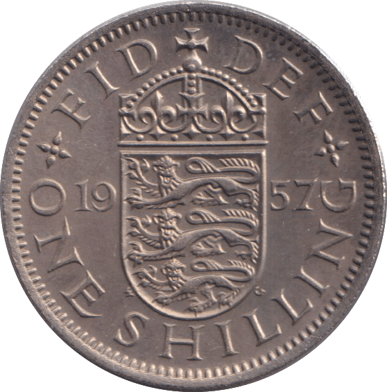 1957 SHILLING ( UNC ) - SHILLING - Cambridgeshire Coins