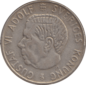 1957 SILVER COIN SWEDEN - SILVER WORLD COINS - Cambridgeshire Coins