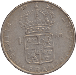 1957 SILVER COIN SWEDEN - SILVER WORLD COINS - Cambridgeshire Coins