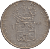 1957 SILVER COIN SWEDEN - SILVER WORLD COINS - Cambridgeshire Coins
