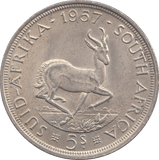 1957 SILVER FIVE SHILLINGS SOUTH AFRICA - SILVER WORLD COINS - Cambridgeshire Coins