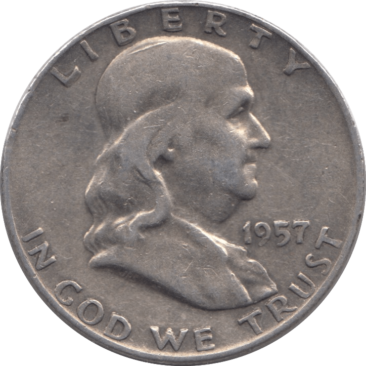 1957 SILVER HALF DOLLAR USA - SILVER WORLD COINS - Cambridgeshire Coins