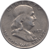 1957 SILVER HALF DOLLAR USA - SILVER WORLD COINS - Cambridgeshire Coins