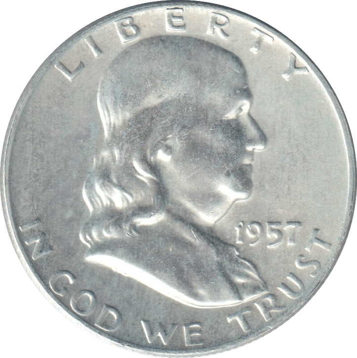 1957 SILVER HALF DOLLAR - WORLD COINS - Cambridgeshire Coins