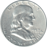 1957 SILVER HALF DOLLAR - WORLD COINS - Cambridgeshire Coins