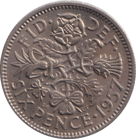1957 SIXPENCE ( BU ) - SIXPENCE - Cambridgeshire Coins