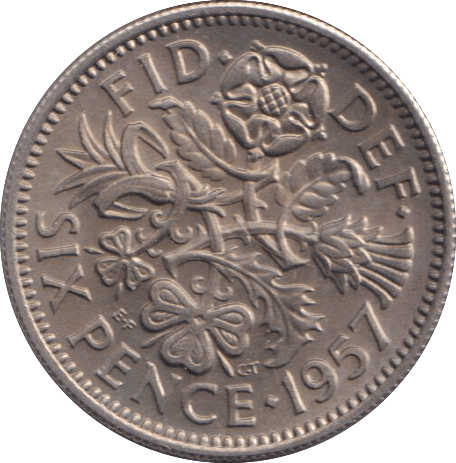 1957 SIXPENCE ( UNC ) - SIXPENCE - Cambridgeshire Coins