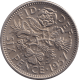 1957 SIXPENCE ( UNC ) - SIXPENCE - Cambridgeshire Coins