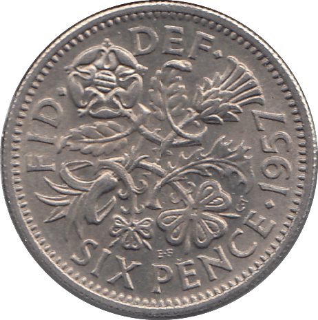 1957 SIXPENCE ( UNC ) - SIXPENCE - Cambridgeshire Coins