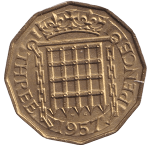 1957 THREEPENCE ( BU ) - THREEPENCE - Cambridgeshire Coins