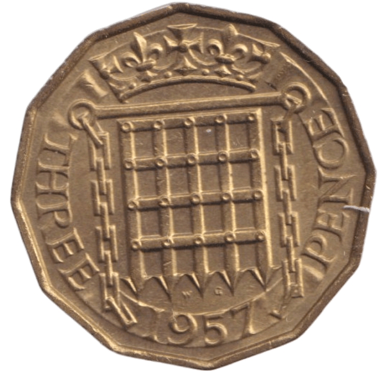 1957 THREEPENCE ( BU ) - THREEPENCE - Cambridgeshire Coins