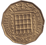 1957 THREEPENCE ( BU ) - THREEPENCE - Cambridgeshire Coins