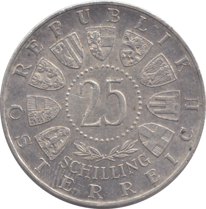 1958 AUSTRIA 25 SCHILLING - WORLD COINS - Cambridgeshire Coins