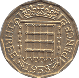 1958 BRASS THREEPENCE ( AUNC ) - THREEPENCE - Cambridgeshire Coins