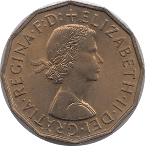 1958 BRASS THREEPENCE ( UNC ) - THREEPENCE - Cambridgeshire Coins