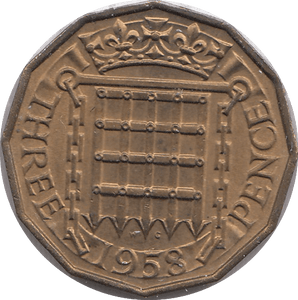 1958 BRASS THREEPENCE ( UNC ) - THREEPENCE - Cambridgeshire Coins