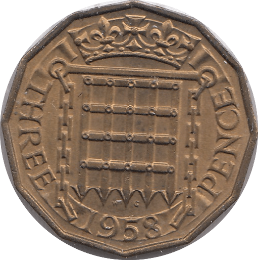 1958 BRASS THREEPENCE ( UNC ) - THREEPENCE - Cambridgeshire Coins
