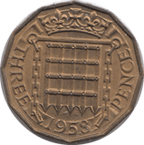 1958 BRASS THREEPENCE ( UNC ) - THREEPENCE - Cambridgeshire Coins