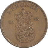 1958 DANISH 2 KRONER - Silver Proof - Cambridgeshire Coins