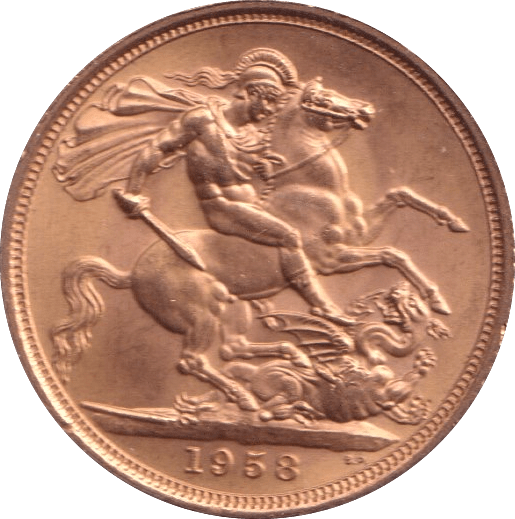 1958 GOLD SOVEREIGN ( AUNC ) - Sovereign - Cambridgeshire Coins