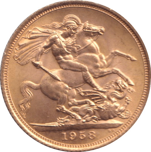1958 GOLD SOVEREIGN ( UNC ) - SOVEREIGN - Cambridgeshire Coins