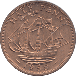 1958 HALF PENNY ( UNC ) - HALFPENNY - Cambridgeshire Coins