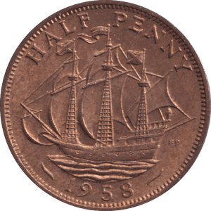 1958 HALFPENNY ( BU ) - HALFPENNY - Cambridgeshire Coins